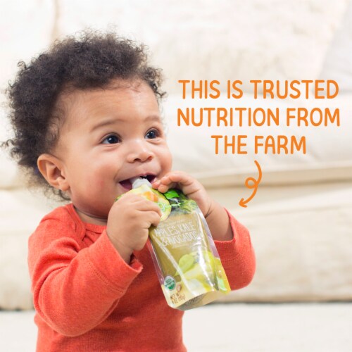 Happy Baby® Stage 1 Carrots Organic Baby Food Perspective: back