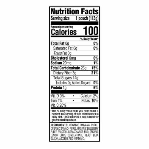 Happy Tot® Organics Super Bellies™ Fruit & Veggie Blend Stage 4 Baby Food Pouch Perspective: back