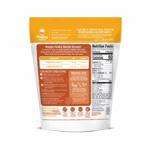 Happy Baby® Organics Pancake & Waffle Mix Perspective: back