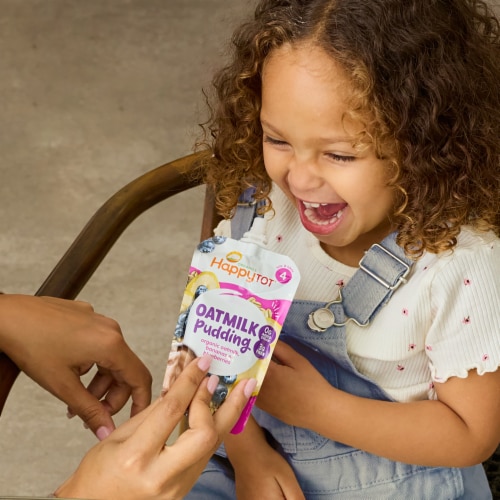 Happy Tot® Organics Oatmilk Mangos Pinapple & Coconutmilk Oatmilk Pudding Stage 4 Baby Food Perspective: back
