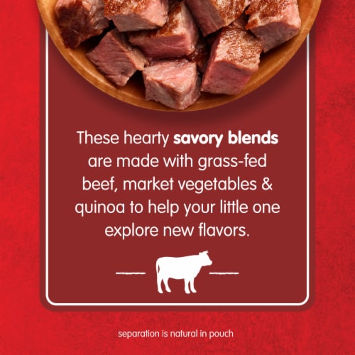 Happy Baby® Organics Savory Blends, Beef, Vegetables & Quinoa Stew Pouch Perspective: back