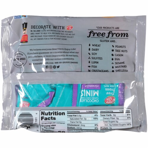 Enjoy Life Holiday Gluten-Free Ricemilk Mini Winter Chocolates Perspective: back