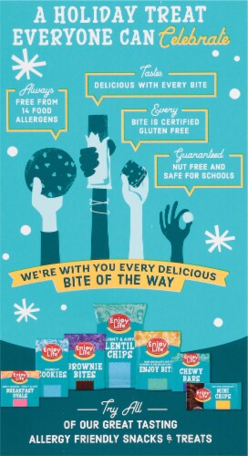 Enjoy Life™ Gluten-Free Soft Baked Holiday Peppermint Bark Cookies Perspective: back