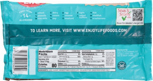 Enjoy Life™ Ricemilk Chocolate Baking Morsels Perspective: back