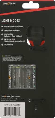 Life+Gear® Stormproof Black/Red Signal Light Perspective: back