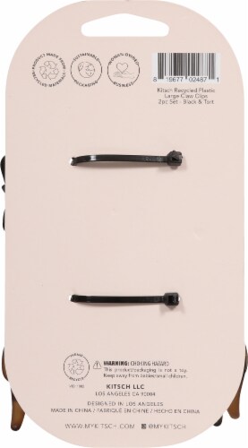 Kitsch Recycled Plastic Large Claw Clips Perspective: back
