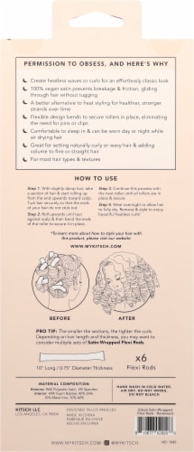 Kitsch Satin Wrapped Flexi Rods Perspective: back