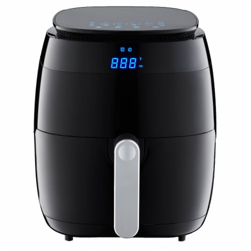 GoWISE USA 5.0-Quart 1500-Watt Digital Air Fryer, (Black) Perspective: back