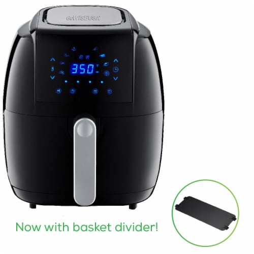 GoWISE USA 5.0-Quart 1500-Watt Digital Air Fryer, (Black) Perspective: back