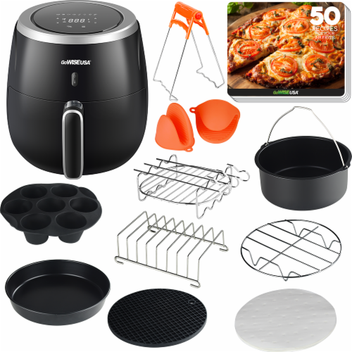 GoWISE USA 5.3 Quart Air Fryer Black 5.3 Qt Food 4 Less