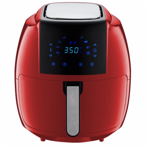 GoWISE USA 8-in-1 Digital Air Fryer, 7.0-Qt, Red Perspective: back