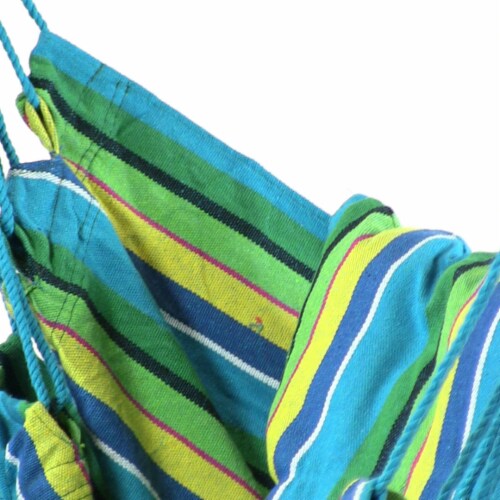 Sunnydaze Indoor-Outdoor Hanging Hammock Chair Swing - Ocean Breeze - Set of 2 Perspective: back