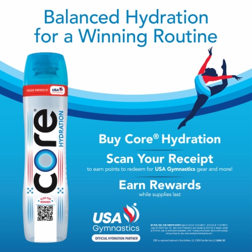 Core® Hydration Bottled Water Perspective: back