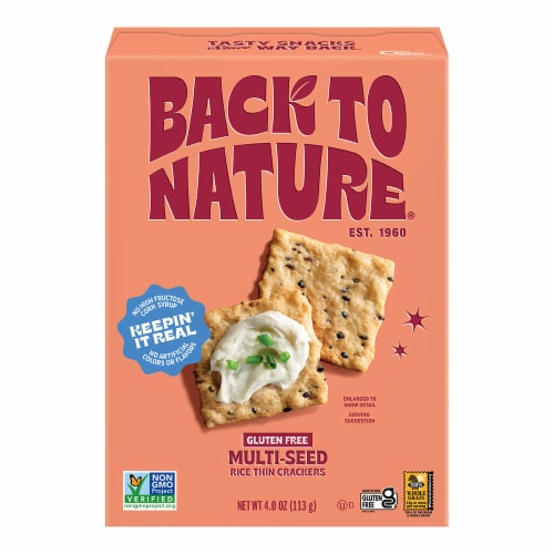 Back To Nature Gluten Free Multi-Seed Rice Thin Crackers Perspective: back