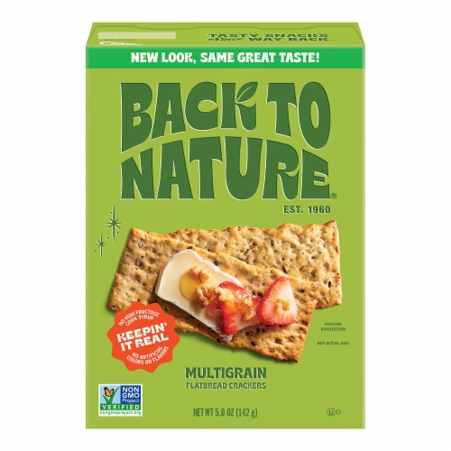 Back to Nature Multigrain Flatbread Crackers Perspective: back
