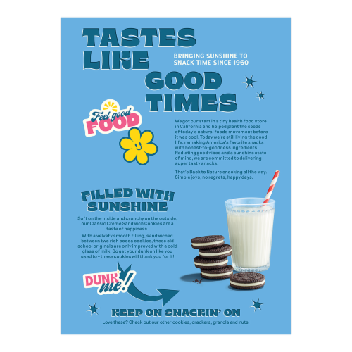 Back to Nature® Classic Creme Sandwich Cookies Perspective: back