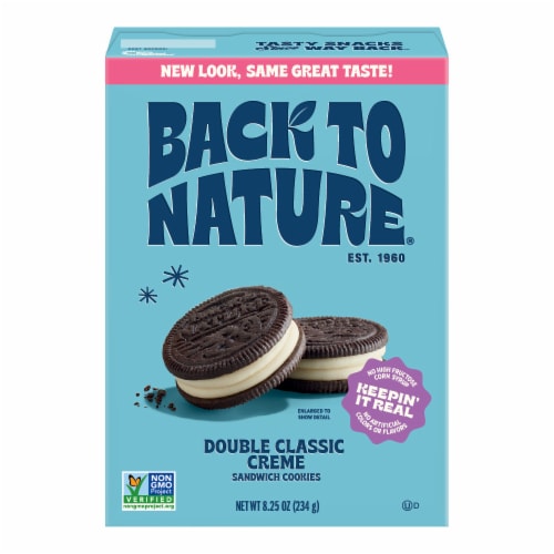 Back to Nature® Double Classic Creme Sandwich Cookies Perspective: back