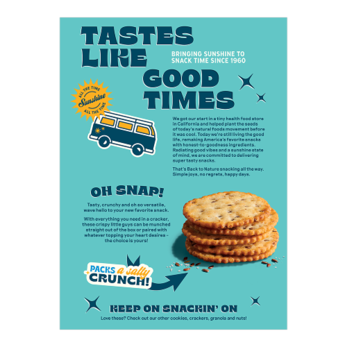 Back to Nature® Original Stoneground Wheat Crackers Perspective: back