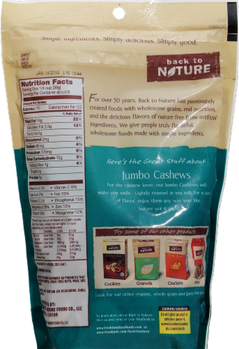 Back to Nature Jumbo Cashews Perspective: back