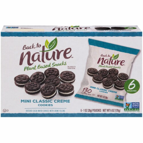 Back to Nature™ Plant Based Mini Classic Creme Cookies Perspective: back