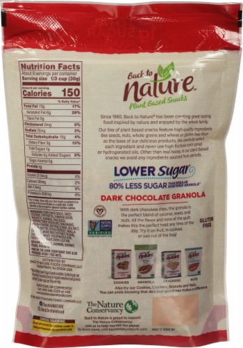 Back to Nature™ Dark Chocolate Lower Sugar Granola Perspective: back