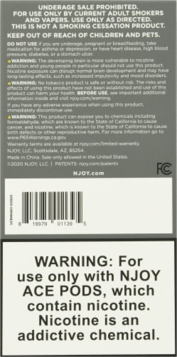 NJoy Ace Vaping Device Perspective: back