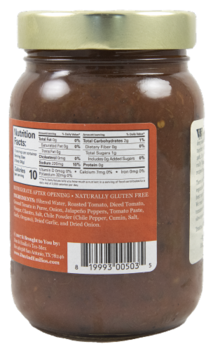 Dan & Emilio's Tex-Mex Medium Slow Roasted Salsa Perspective: back