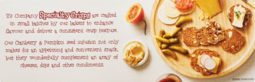 2S Company Cranberry and Pumpkin Seed Crisps Perspective: back