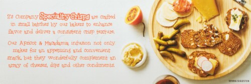 2S Company Apricot and Macadamia Crisps Perspective: back