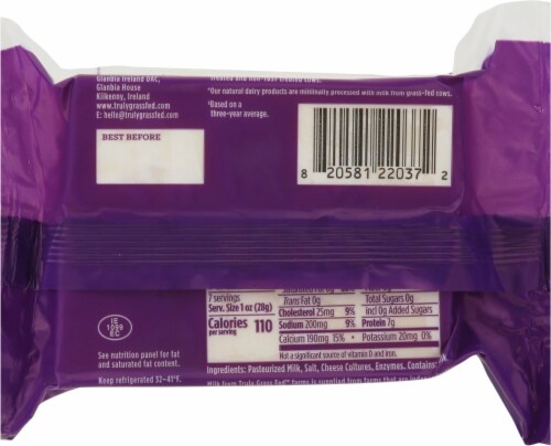 Truly Grass Fed™ Natural Sharp Irish Cheddar Cheese Perspective: back