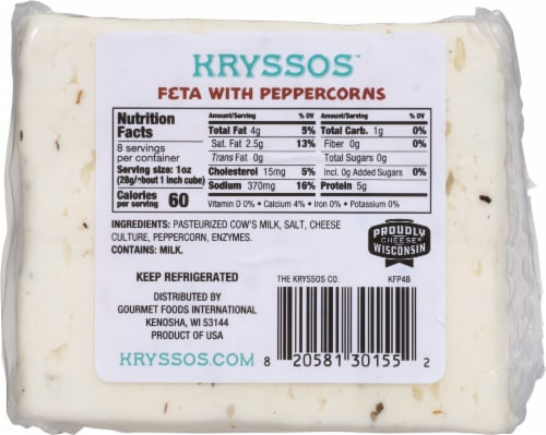 The Kryssos™ Co Feta Cheese with Peppercorns Perspective: back