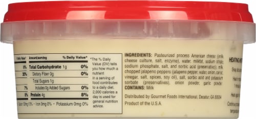 Queso-Melt Jalapeno Premium Melting Cheese Perspective: back
