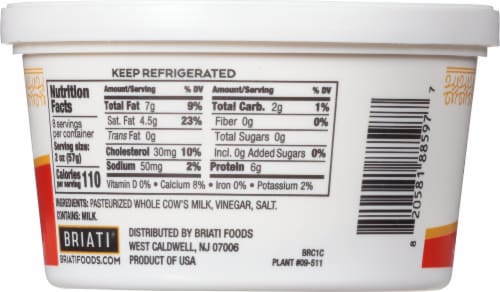 Rio Briati® Whole Milk Ricotta Perspective: back