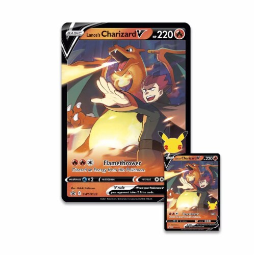 Pokémon Trading Card Games: Celebrations Collection (Lance's Charizard V) Perspective: back