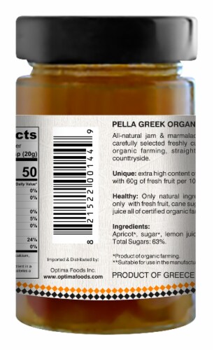 Pella Organic Apricot Jam Perspective: back