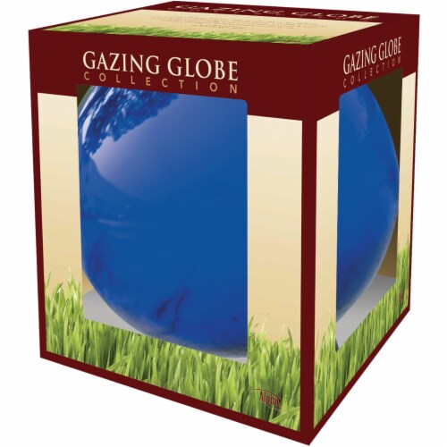 Alpine 10 In. Dia. Electric Blue Glass Gazing Globe GLB292BL Perspective: back