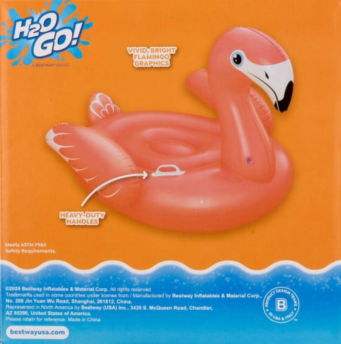 Bestway Fancy Flamingo 54-Inch Ride-On Inflatable Pool Toy Perspective: back