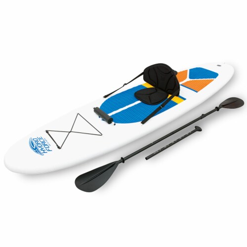 Bestway Hydro-Force Cap SUP Inflatable White Paddle Board Perspective: back