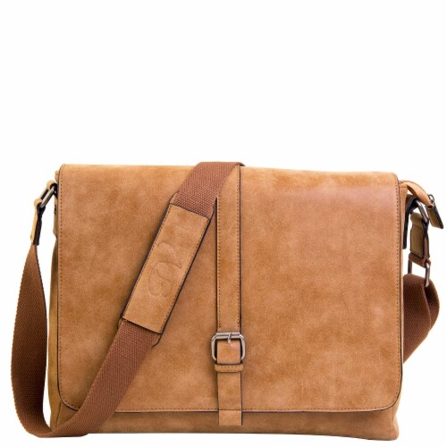 PortoVino Camel Wine Messenger Bag Vegan Leather Insulated Small Fred Meyer