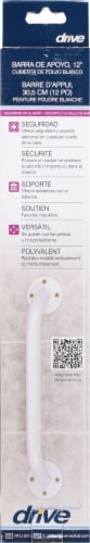 Drive Medical Powder Coated Grab Bar - White Perspective: back