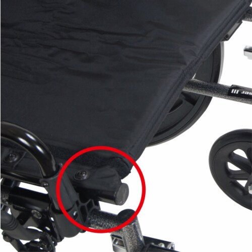 Drive Medical pla420rbdda Viper Plus GT 20 Reclining Wheelchair with Detachable Desk Arms Perspective: back