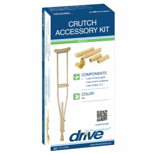 Drive Medical Crutch Accessory Replacement Kit for Universal Crutches - Gray Perspective: back