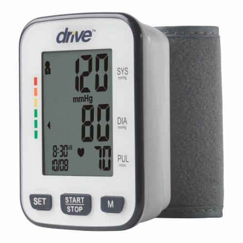 Drive Wrist Home Automatic Digital Blood Pressure Monitor BP3200 Gray 1 Each Perspective: back