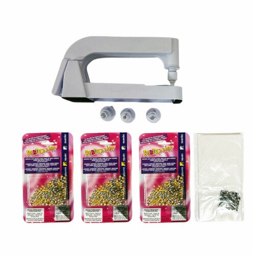 As Seen On TV Bedazzler DELUXE - Gold & Silver Square Kit 600 Square Studs Perspective: back
