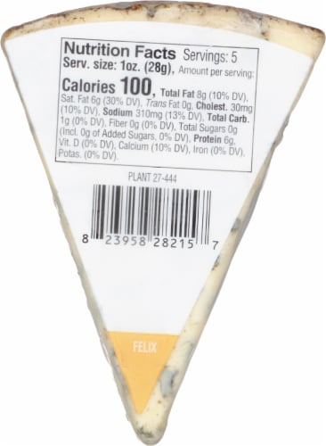 Felix Handmade and Cave Aged Blue Cheese Wedge Perspective: back