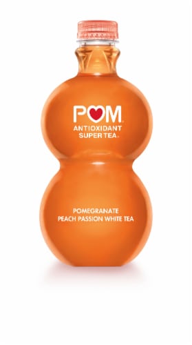 POM™ Antioxidant Super Tea™ Peach Passion White Tea Bottle Perspective: back