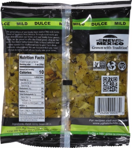 Young Guns Mild Flame Roasted Diced Frozen Hatch Green Chiles Perspective: back