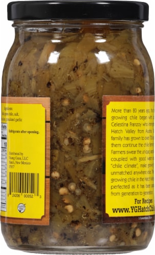 Young Guns Hatch Valley Flame Hot Roasted Diced Green Chile Perspective: back