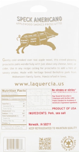 La Quercia® Speck Americano Applewood Smoked Prosciutto Perspective: back