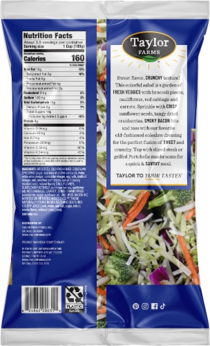 Taylor Farms® Broccoli Crunch Chopped Salad Kit Bag Perspective: back